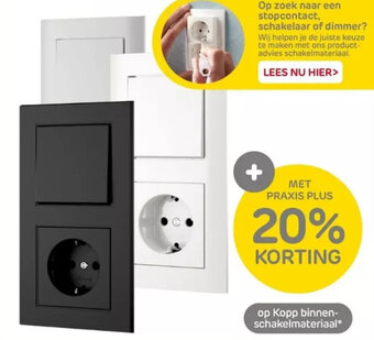 Praxis Op kopp binnen-schakelmateriaal aanbieding