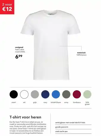 Scapino Unsigned basic t-shirt aanbieding