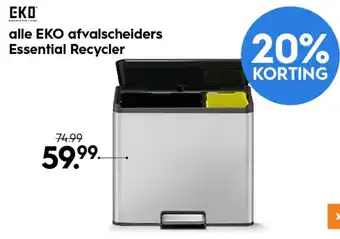 Blokker Alle Eko afvalscheiders essential recycler aanbieding