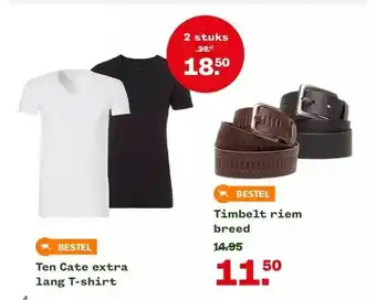 Welkoop Ten cate extra lang t-shirt of timbelt riem breed aanbieding