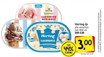 Jan Linders Hertog ijs aanbieding