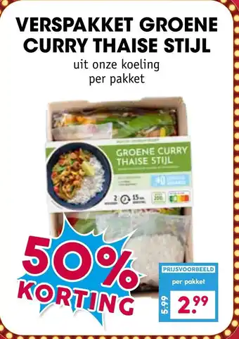 Boon`s Markt Verspakket groene curry thaise stijl aanbieding