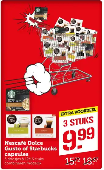 Coop Nescafé dolce gusto of starbucks capsules aanbieding