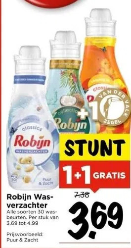 Vomar Voordeelmarkt Robijn wasverzachter aanbieding