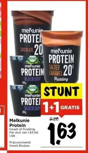 Vomar Voordeelmarkt Melkunie protein kwark of pudding. aanbieding