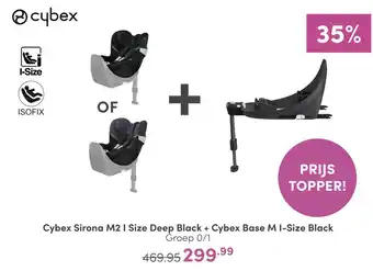 Baby & Tiener Cybex sirona m2 i size deep black + cybex base m i-size black aanbieding