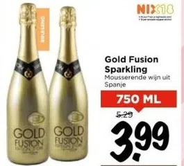 Vomar Voordeelmarkt Gold fusion sparkling aanbieding