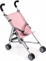 Bol.com Bayer chic 2000 - mini-poppenbuggy roma - melange grijs roze aanbieding