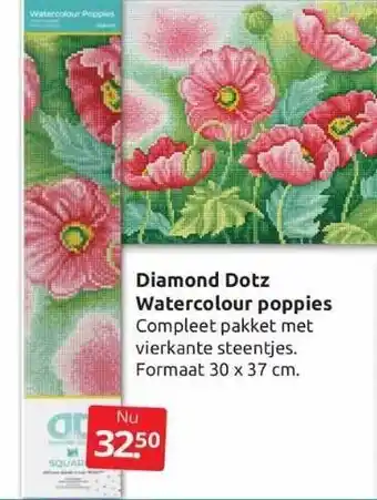 Boekenvoordeel Diamond dotz watercolour poppies aanbieding