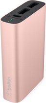 Bol.com Belkin mixit - metallic power pack - 6600 mah powerbank - 3.4 a - 2 usb poorten - rosegoud aanbieding