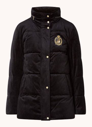 Ralph lauren puffer jack van fluweel met logo en opbergbare capuchon -  zwart aanbieding bij de Bijenkorf