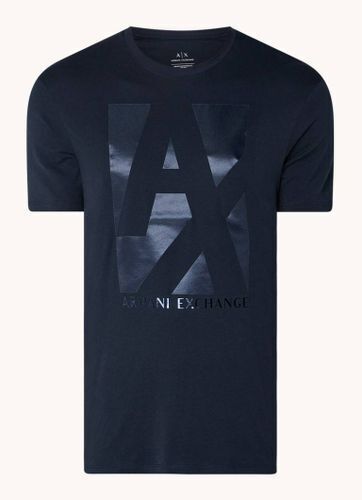 Armani giorgio exchange t-shirt met logoprint - donkerblauw aanbieding bij  de Bijenkorf