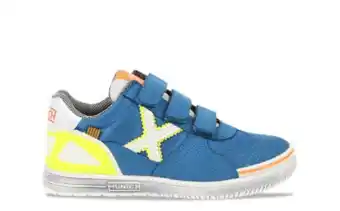 Sneakers Munich g3 velcro blauw/geel kinderen aanbieding