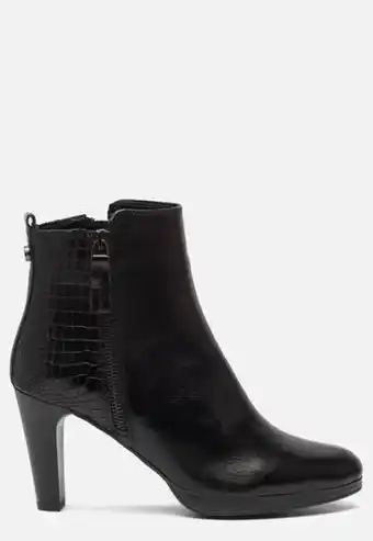 Ziengs Linea zeta enkellaarsjes zwart leer 192612 aanbieding
