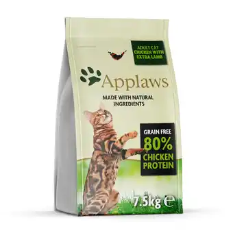 Zooplus Voordeelpakket applaws 2 x 6 kg / 7,5 kg kattenvoer - adult kip met lam aanbieding