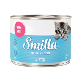 Zooplus 24x200g kitten met kalf & kip smilla kattenvoer aanbieding