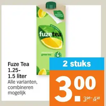 Albert Heijn Fuze tea 2*1.25-1.5L aanbieding