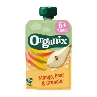 Coop Organix knijpfruit mango, peer & granola 6mnd aanbieding