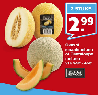 Hoogvliet Okashi smaakmeloen of Cantaloupe meloen aanbieding