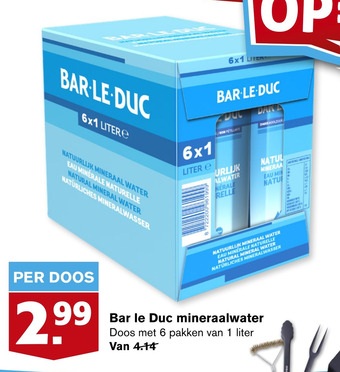 Hoogvliet Bar le Duc mineraalwater aanbieding