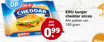 Hoogvliet ERU burger cheddar sliçes aanbieding