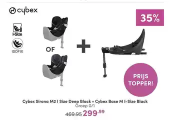 Baby & Tiener Cybex sirona m2 i size deep black autostoel + cybex base m i-size black aanbieding