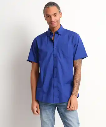 terStal Heren basic overhemd blauw in maat aanbieding