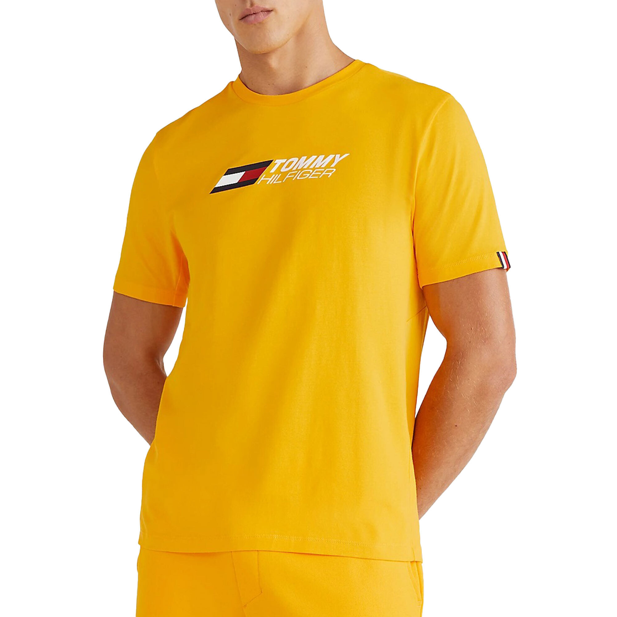 Tommy hilfiger essential logo shirt heren aanbieding bij Plutosport