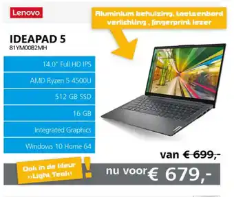 De ICT Vakman Lenovo IdeaPad 5 | 81YM00B2MH aanbieding