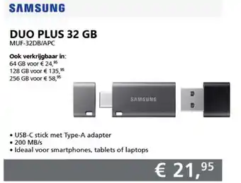 De ICT Vakman SAMSUNG DUO PLUS 32GB | MUF-32DB/APC aanbieding