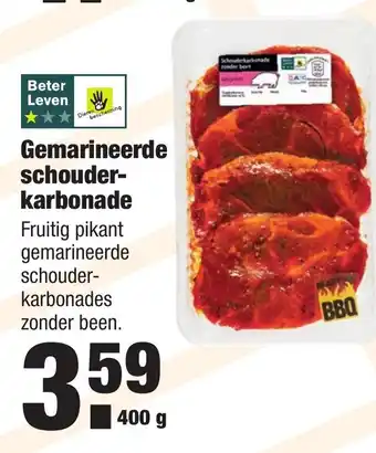 ALDI Gemarineerde shouderkarbonade 400g aanbieding