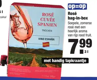 ALDI Rose Cuvee Spanien bag-in-box 3L aanbieding