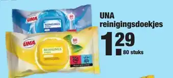 ALDI UNA reinigingsdoekjes 80 stuks aanbieding