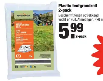 ALDI Adventuridge Plastic tentgrondzeil 2-pack aanbieding