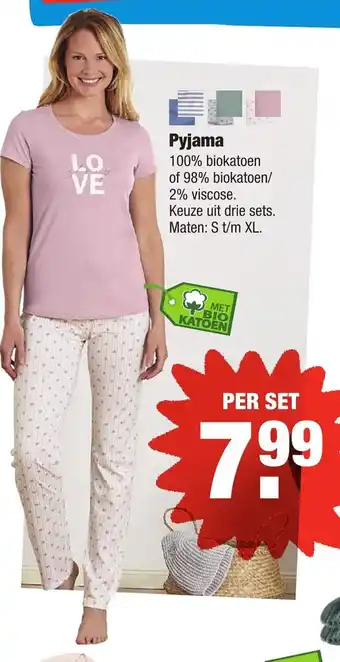 ALDI Pyjama S t/m XL aanbieding