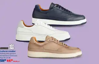 Makro Lederen sneaker aanbieding