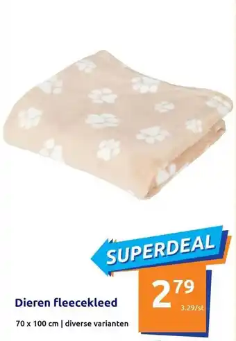 Action Dieren fleecekleed aanbieding