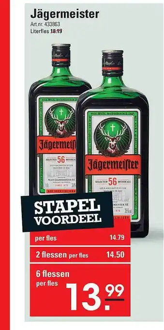 De Kweker Jägermeister aanbieding