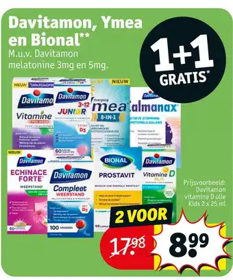 Kruidvat Davitamon, ymea en bional aanbieding