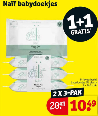 Kruidvat Naïf babydoekjes aanbieding