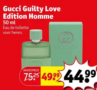 Kruidvat Gucci guilty love edition homme 50 ml aanbieding