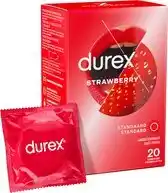 Bol.com Durex condooms - smaak aardbeien - 20 stuks aanbieding