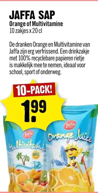 Dirck 3 Jaffa sap 10 zakjes x 20 cl aanbieding