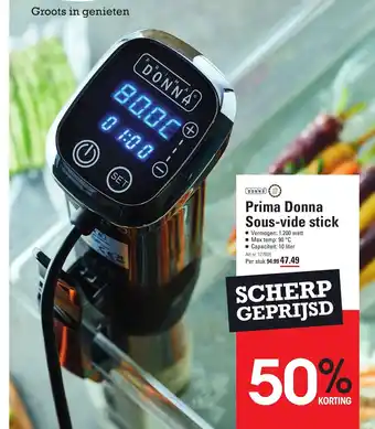 Sligro Prima Donna Sous-vide stick aanbieding