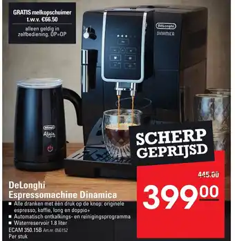 Sligro DeLonghi Espressomachine Dinamica aanbieding