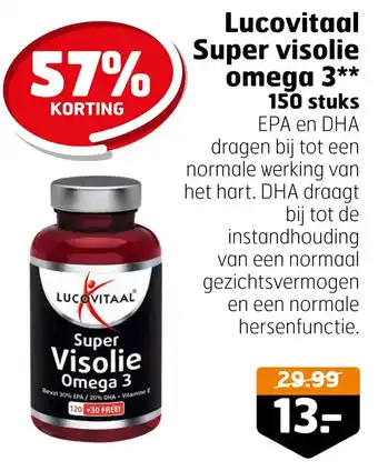 Trekpleister Lucovitaal super visolie omega 3 aanbieding