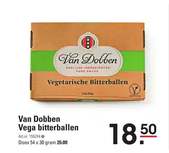 Sligro Van Dobben Vega bitterballen 54 x 30 gram aanbieding