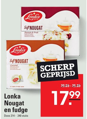 Sligro Lonka Nougat en fudge aanbieding