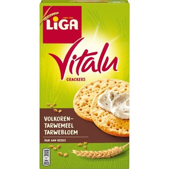 Albert Heijn Liga vitalu volkoren tarwemeel-bloem crackers aanbieding