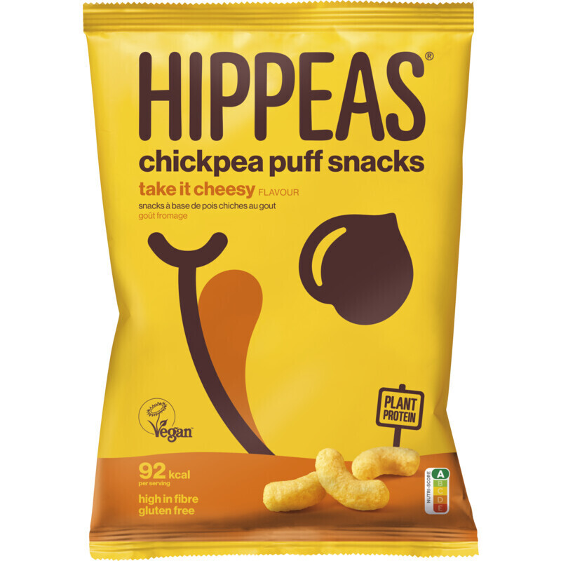 Hippeas chickpea puffs take it cheesy aanbieding bij Albert Heijn